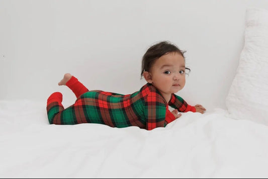 Classic Tartan Bamboo Romper - Tiny Cubs and co.