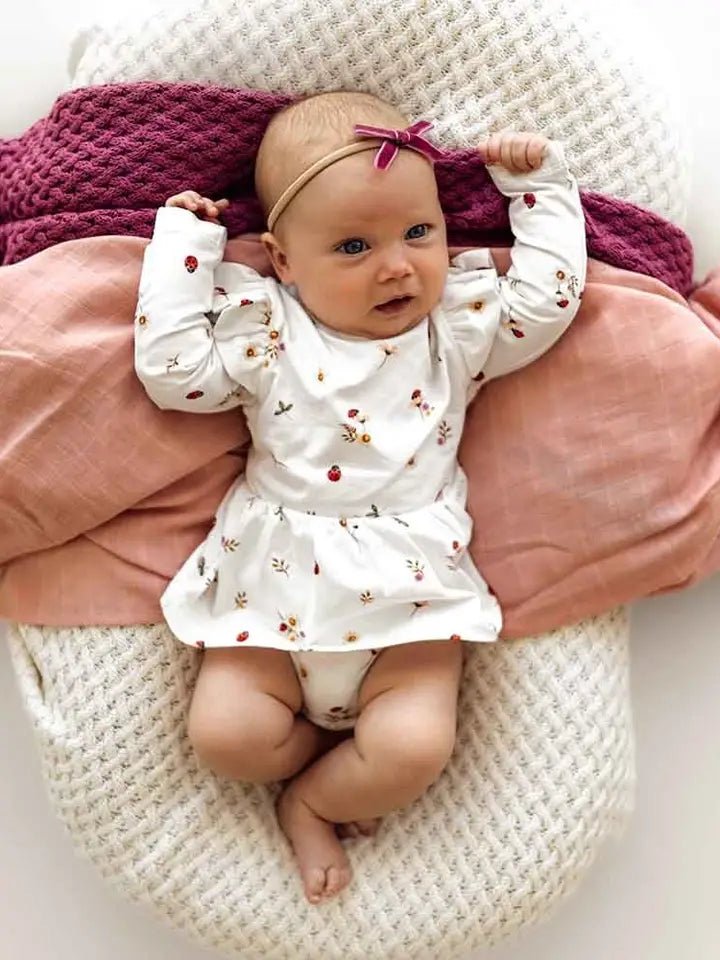 Ladybug Long Sleeve Dress - Tiny Cubs and co.