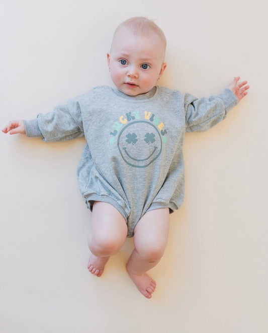 Lucky Vibes Bubble Romper - Tiny Cubs and co.