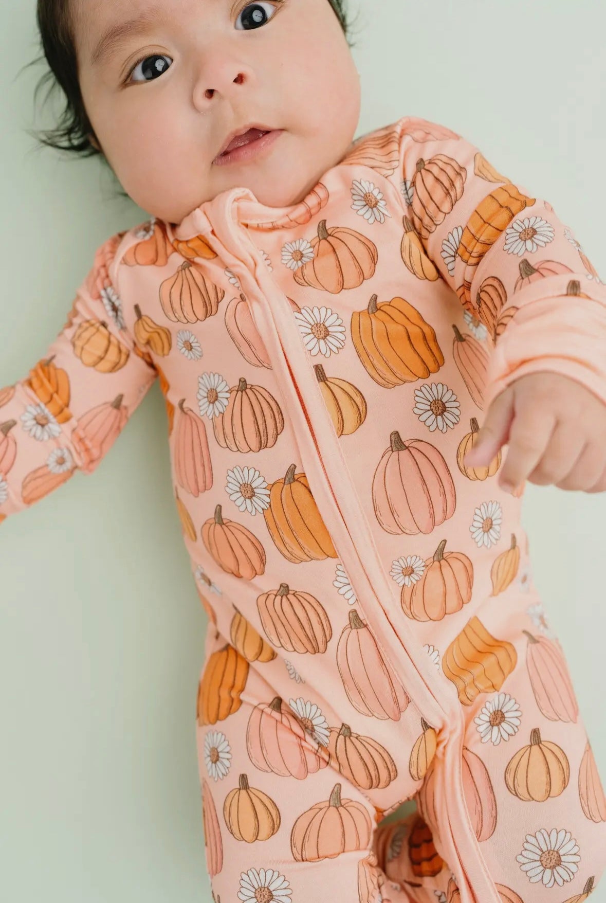 Pink Pumpkin Bamboo Romper