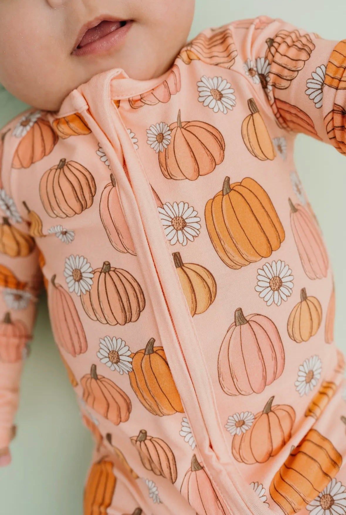 Pink Pumpkin Bamboo Romper