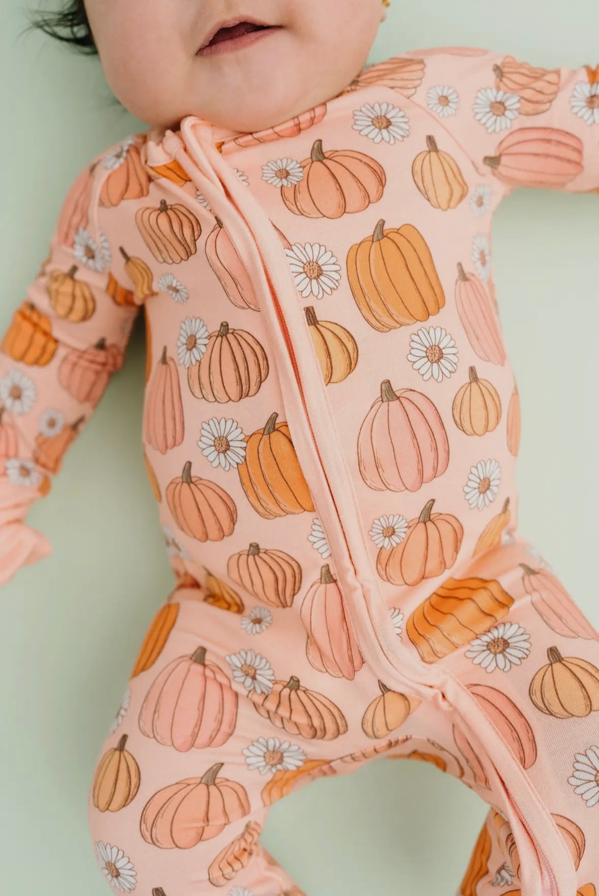 Pink Pumpkin Bamboo Romper