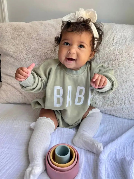 Babe Oversized Bubble Romper - Tiny Cubs and co.