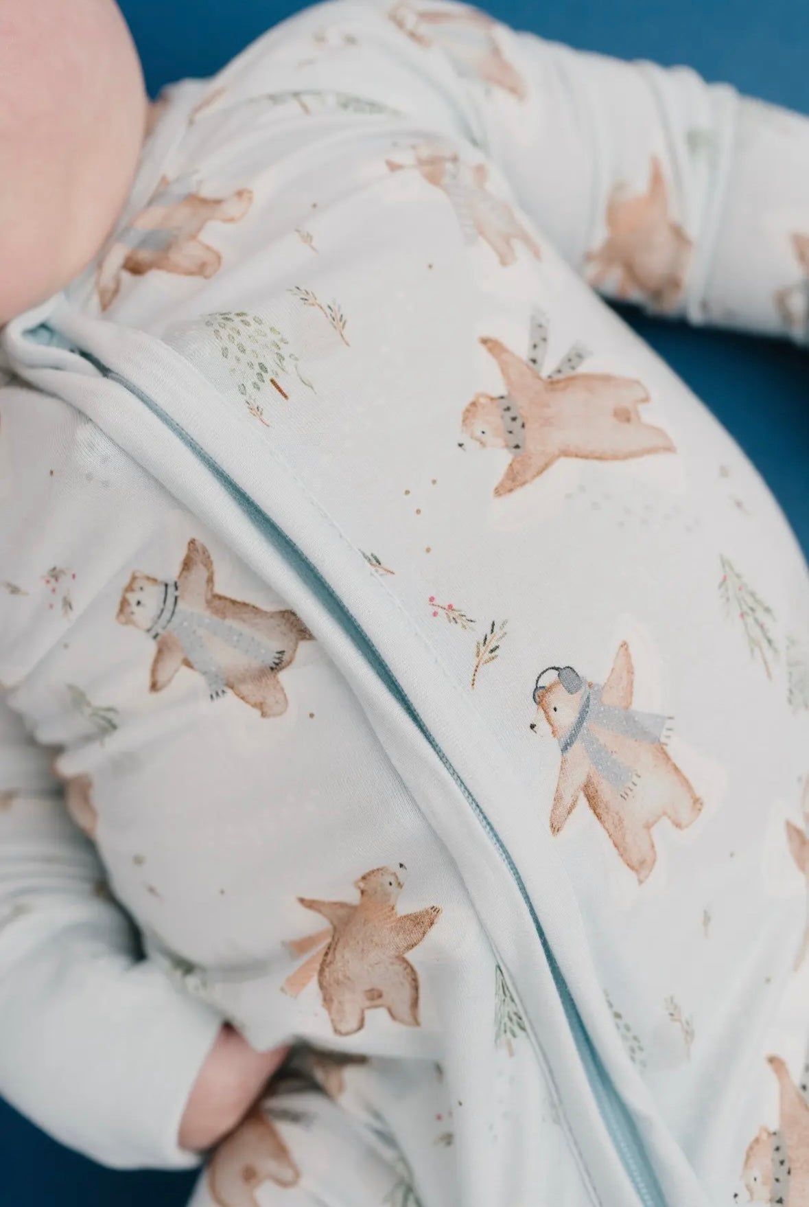 Beary Snow Day Bamboo Romper - Tiny Cubs and co.