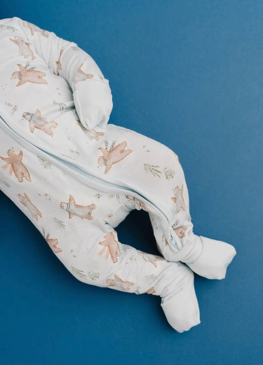 Beary Snow Day Bamboo Romper - Tiny Cubs and co.