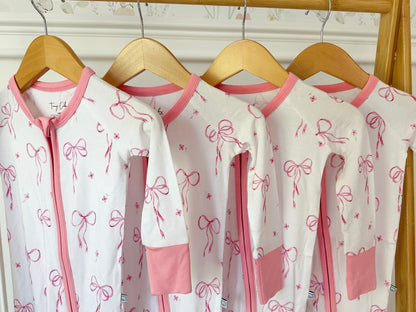 Bow and Bloom Bamboo Romper - Tiny Cubs and co.