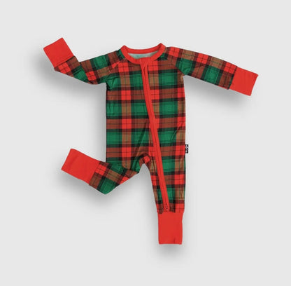 Classic Tartan Bamboo Romper - Tiny Cubs and co.