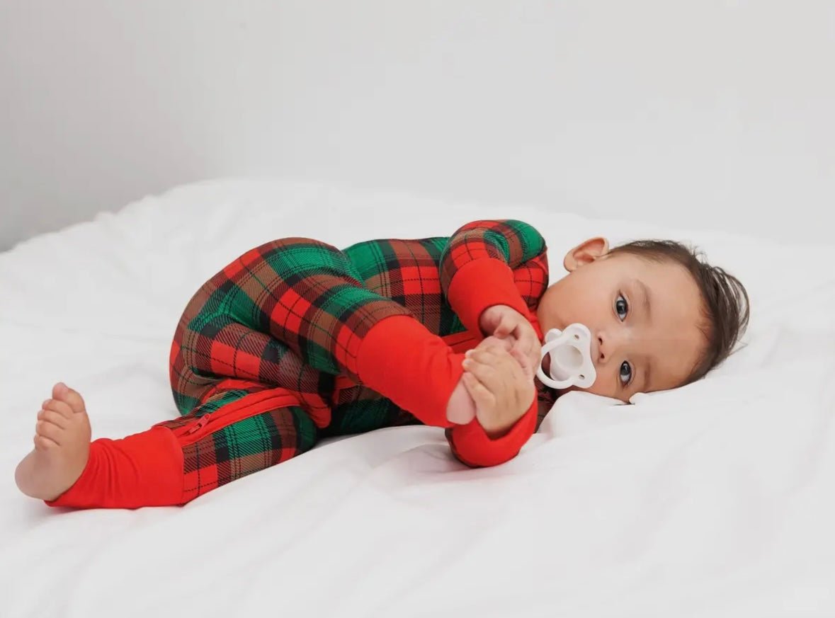 Classic Tartan Bamboo Romper - Tiny Cubs and co.