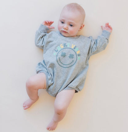 Lucky Vibes Bubble Romper - Tiny Cubs and co.