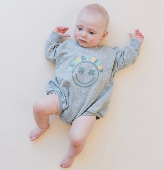 Lucky Vibes Bubble Romper - Tiny Cubs and co.