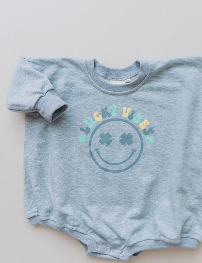 Lucky Vibes Bubble Romper - Tiny Cubs and co.