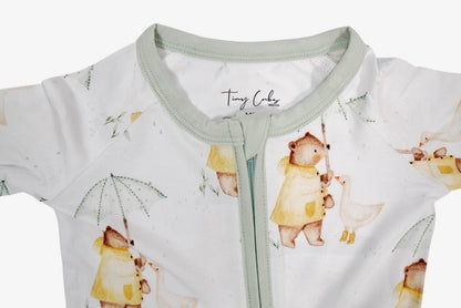 Rainy Day Pals Bamboo Romper - Tiny Cubs and co.