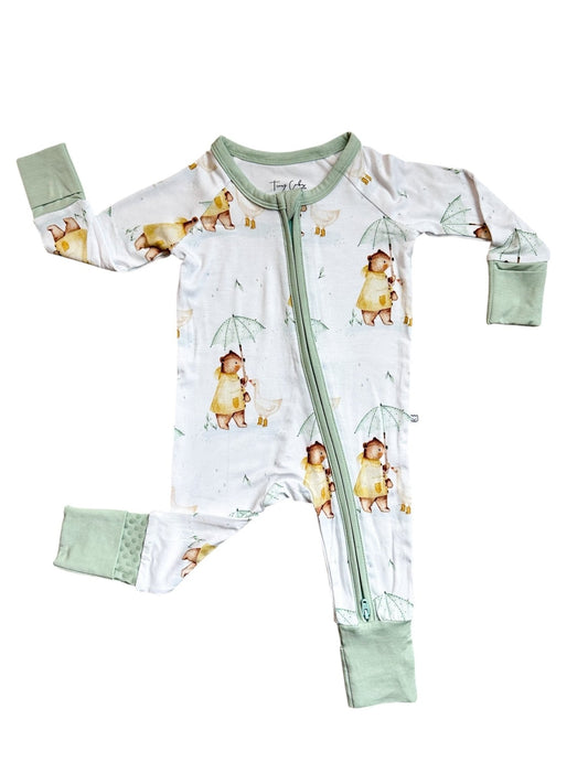 Rainy Day Pals Bamboo Romper - Tiny Cubs and co.