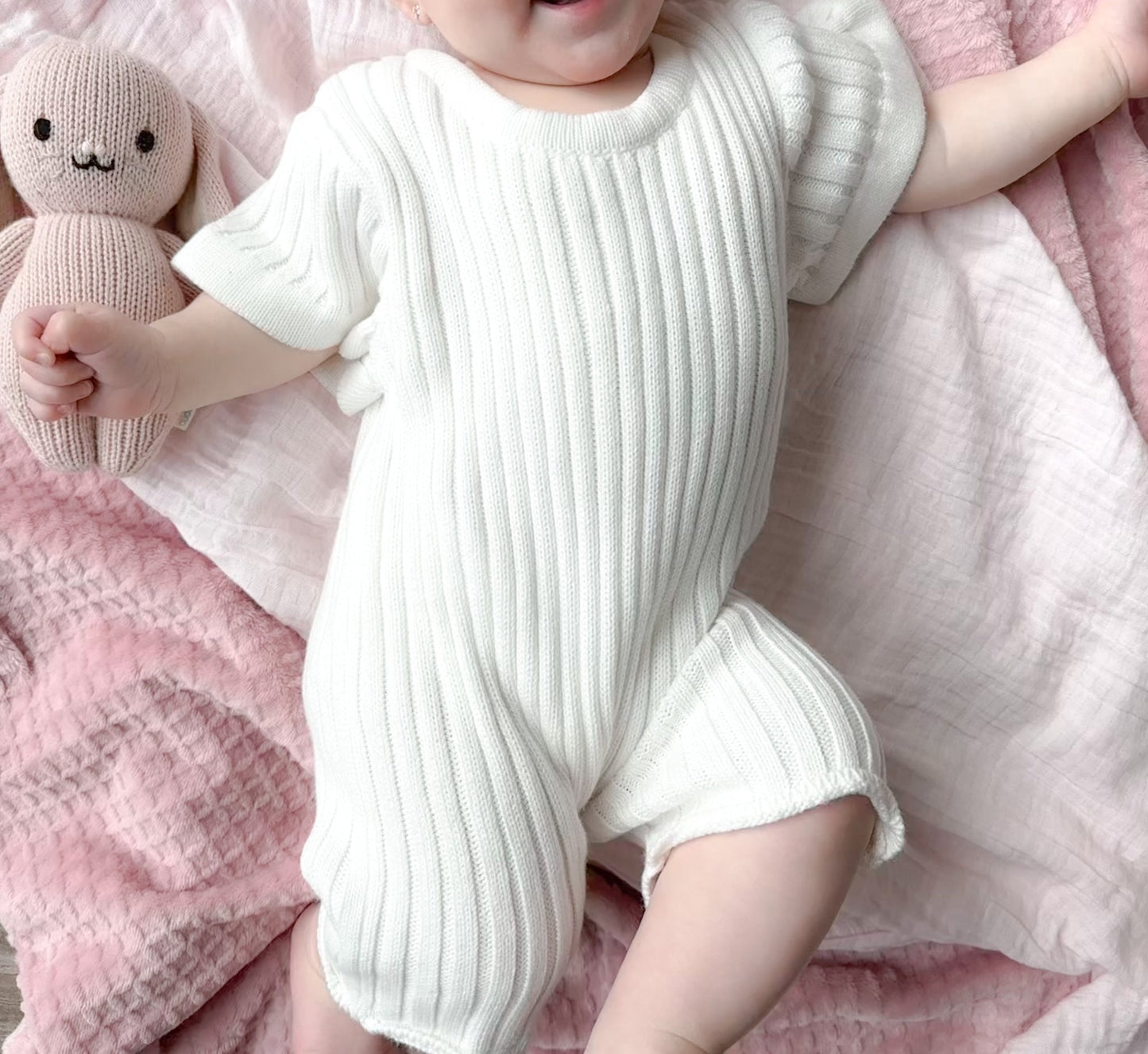 Ribbed Playsuit - Tiny Cubs and co.
