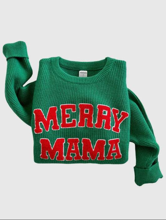 Women’s Knit Sweater | Merry Mama - Tiny Cubs and co.
